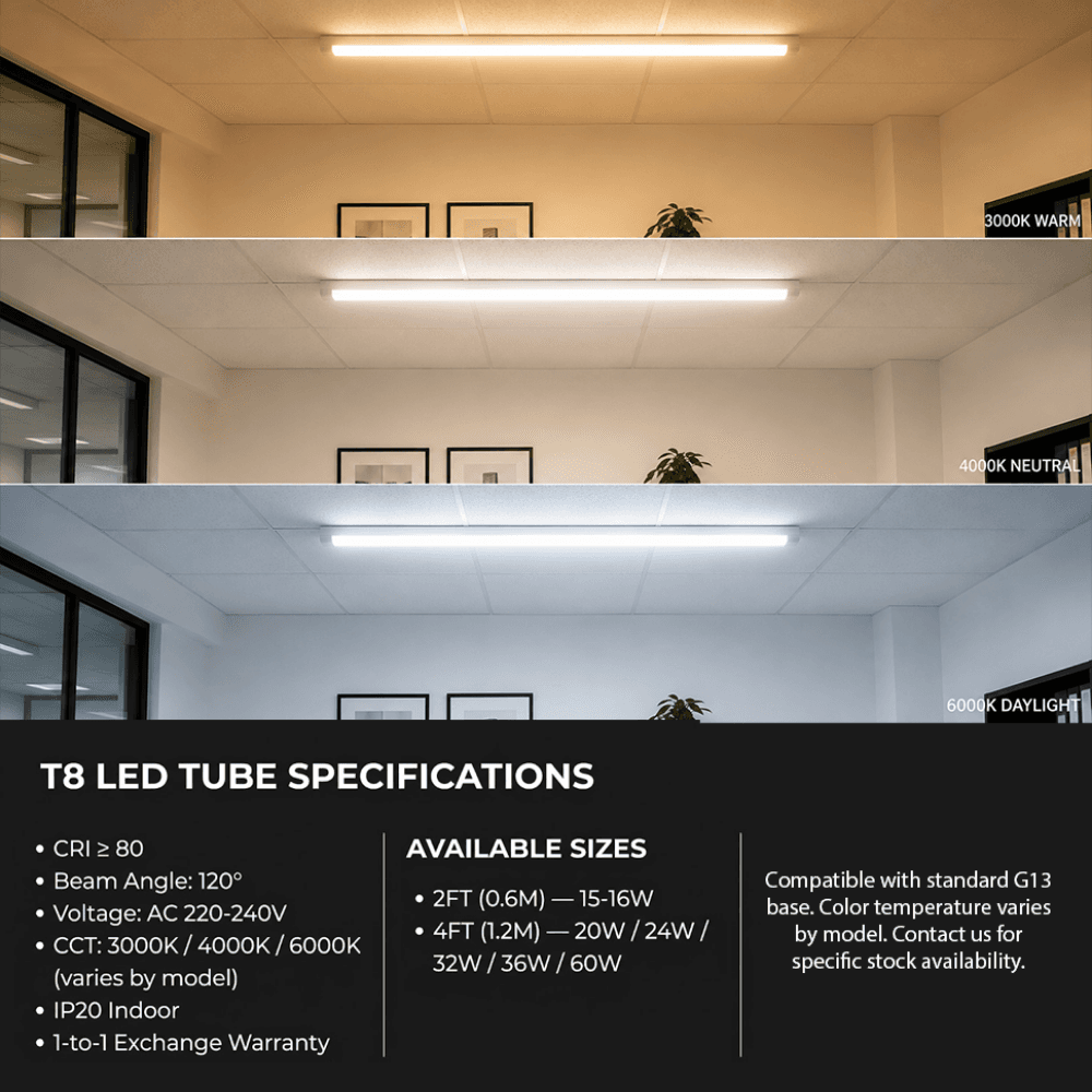 LED T8 Tube multiple